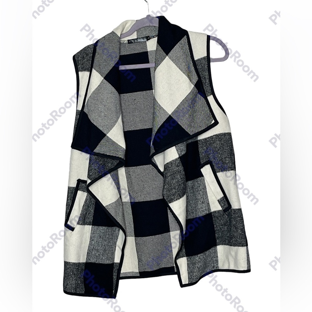 Yacun Flannel Plaid Cardigan Vest Sz Large